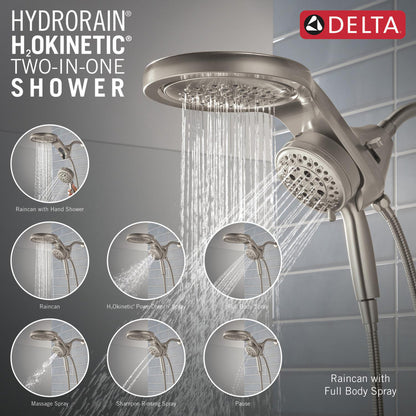 Delta Universal Showering HydroRain à 6 fonctions avec ProClean 1,75 GPM - 56000