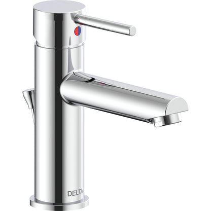 Delta Modern Cylindrical Single Handle Lavatory Faucet Less Pop-Up - 560LF