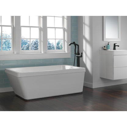 Delta Stryke Single Handle Floor Mount Tub Filler Trim - T4776