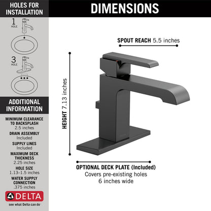 Delta Ara Single Handle Bathroom Faucet - 567LF