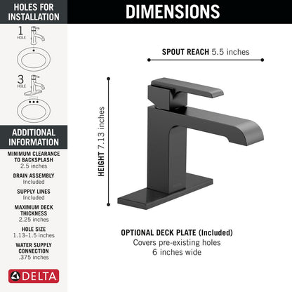 Delta Ara Single Handle Bathroom Faucet - 567LF