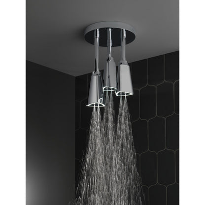 Delta Douche Pluie Suspendue Universelle H2Okinetic avec Lumière LED - 57140
