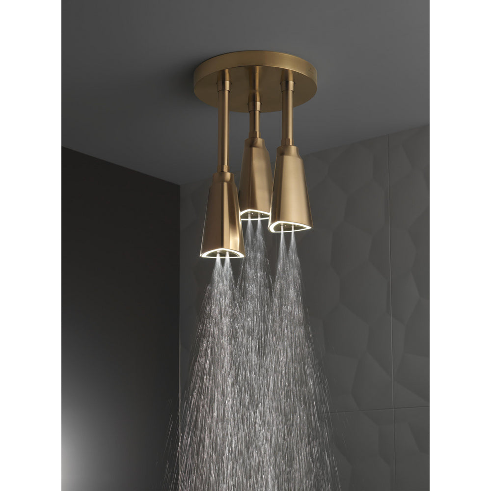 Delta Douche Pluie Suspendue Universelle H2Okinetic avec Lumière LED - 57140