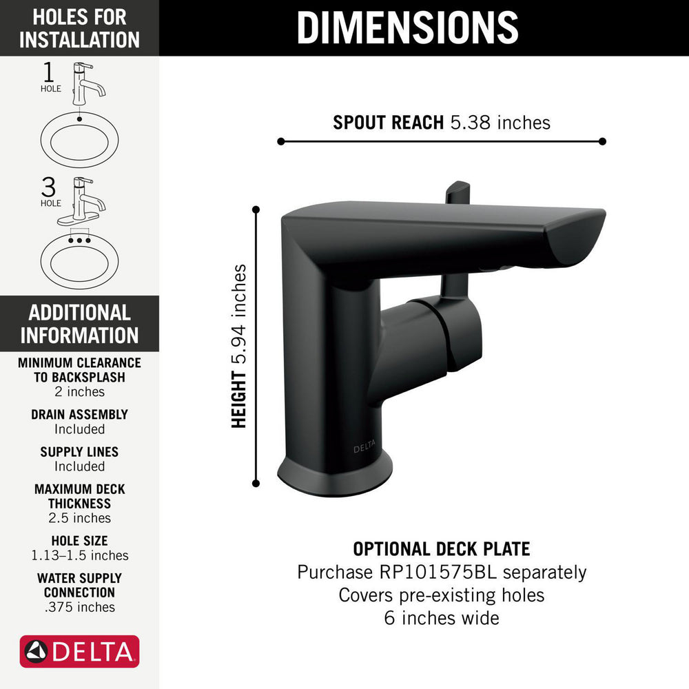 Robinet de salle de bain Delta Galeon à poignée unique - 572