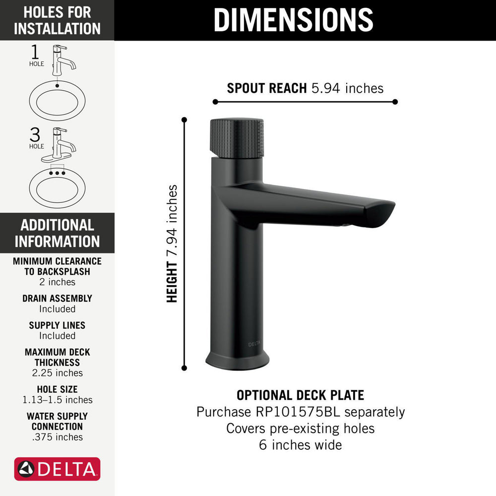 Robinet de salle de bain Delta Galeon à poignée unique - 573