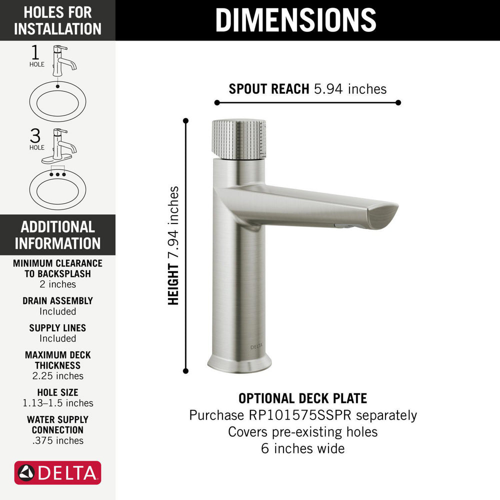 Robinet de salle de bain Delta Galeon à poignée unique - 573