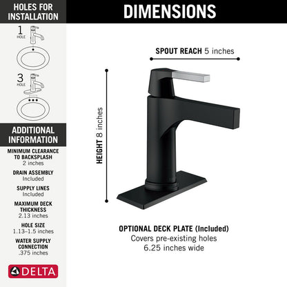 Delta Zura Touch2O Robinet de salle de bain avec technologie sans contact - 574T