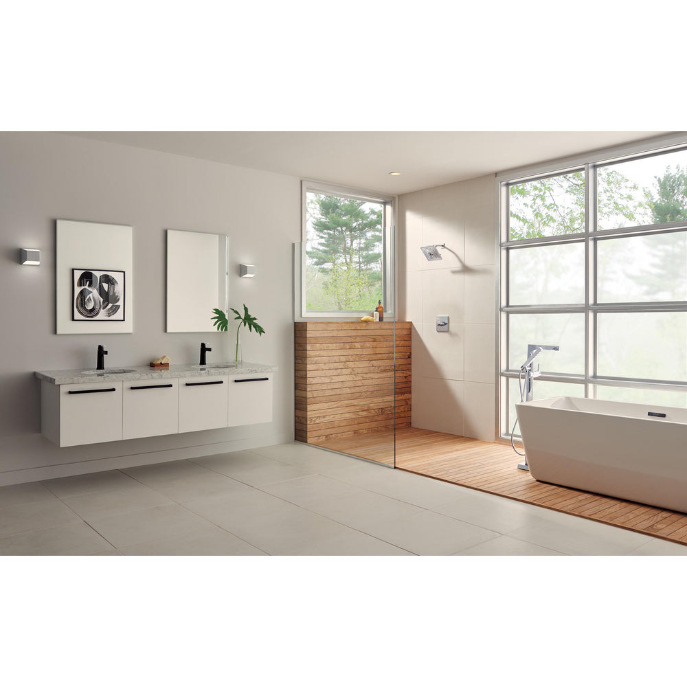 Robinet de baignoire autoportant Delta Zura à poignée unique avec douchette – Garniture T4774