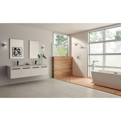 Robinet de baignoire autoportant Delta Zura à poignée unique avec douchette – Garniture T4774