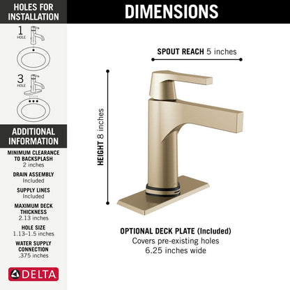 Delta Zura Touch2O Robinet de salle de bain avec technologie sans contact - 574T