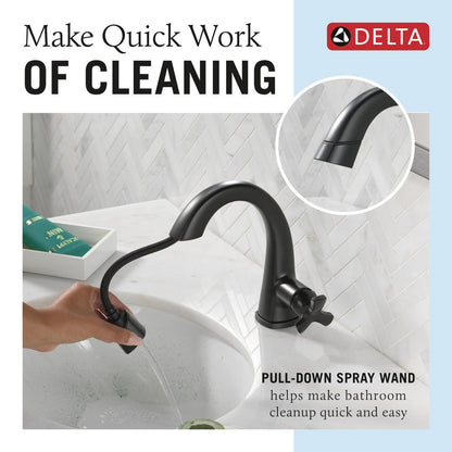 Robinet de salle de bain Delta Stryke à poignée unique et douchette extractible - 5776