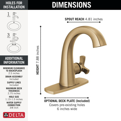 Robinet de salle de bain Delta Stryke à poignée unique - 5776