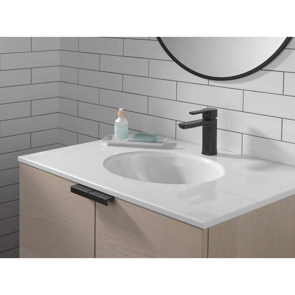 Robinet de salle de bain Delta Modern monotrou, paquet-projet - 581LF-BLGPM-PP