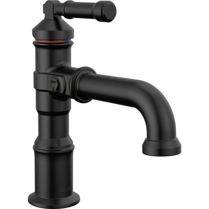 Robinet de salle de bain monotrou Delta Broderick avec poignée unique, sans tirette – 584-BLLPU-DST
