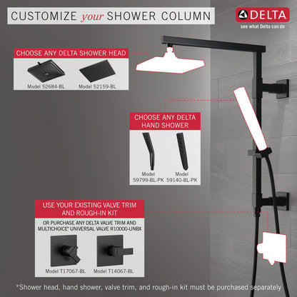 Delta Universal Showering Emerge Shower Column 26" Angular - 58420