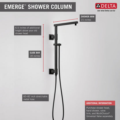 Colonne de douche angulaire Delta Emerge 18" - 58410