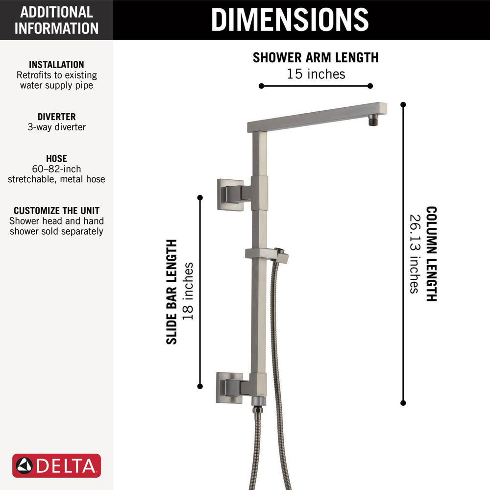 Colonne de douche angulaire Delta Emerge 18" - 58410
