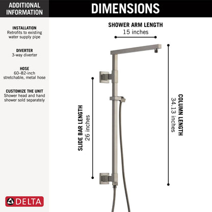 Delta Universal Showering Emerge Shower Column 26" Angular - 58420