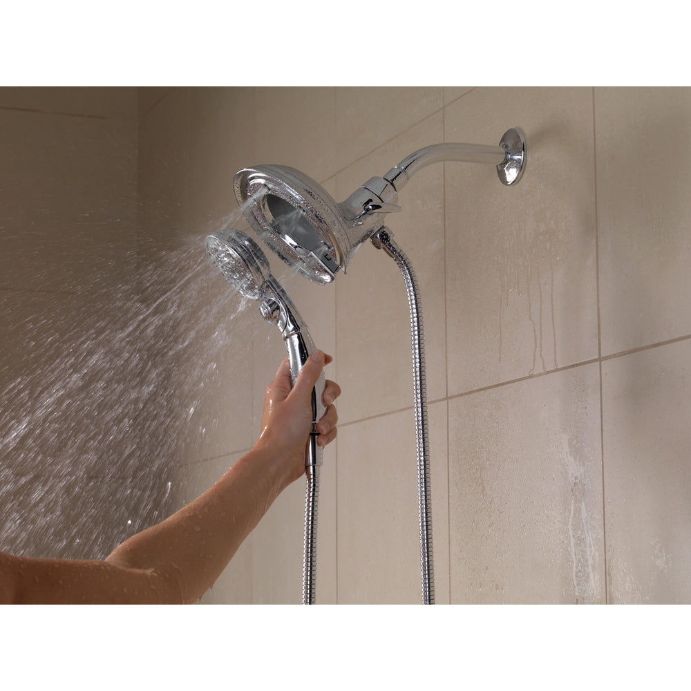 Delta Universal Showering H2Okinetic In2ition 4 réglages, pomme de douche deux-en-un - 58471