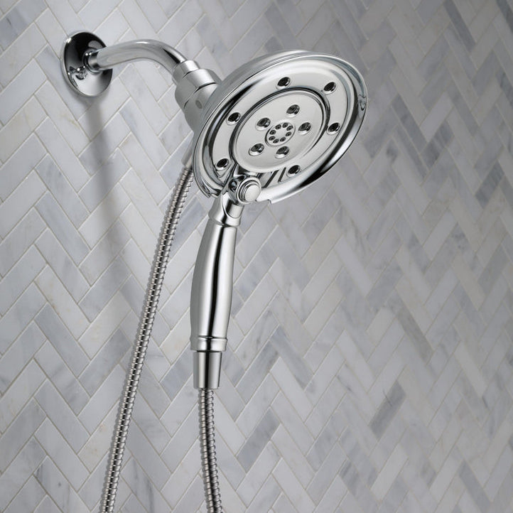 Delta Universal Showering H2Okinetic In2ition 4 réglages, pomme de douche deux-en-un - 58471
