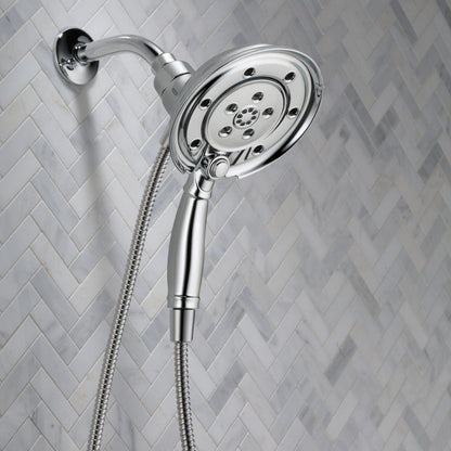Delta Universal Showering H2Okinetic In2ition 4 réglages, pomme de douche deux-en-un - 58471
