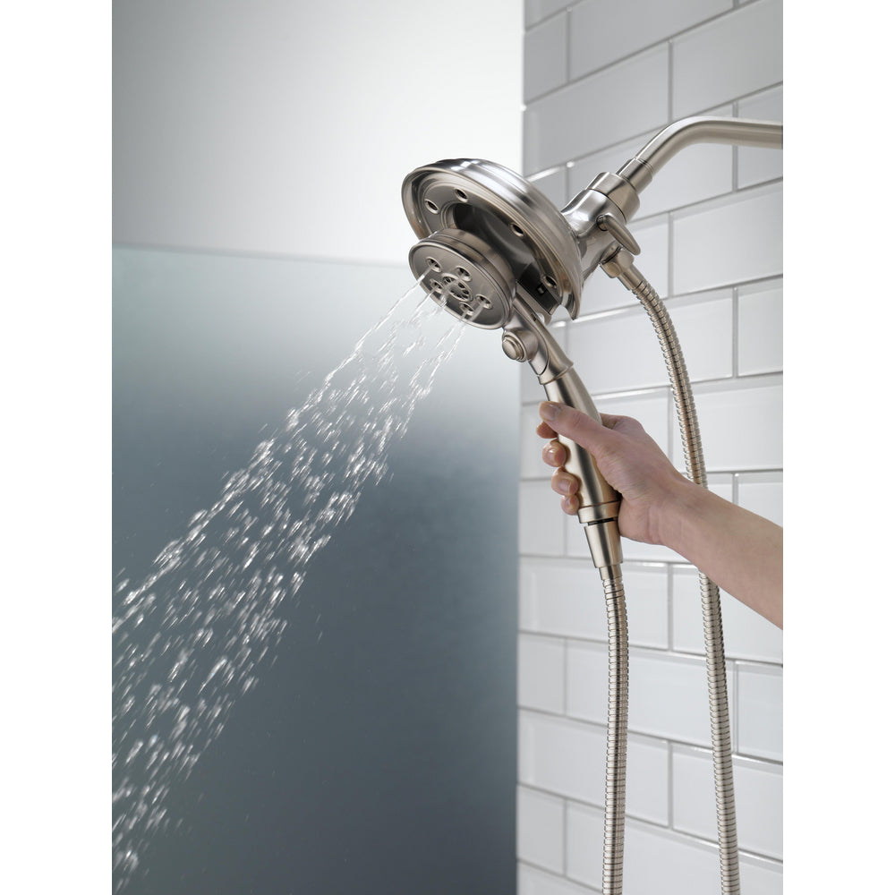 Delta Universal Showering H2Okinetic In2ition 4 réglages, pomme de douche deux-en-un - 58471