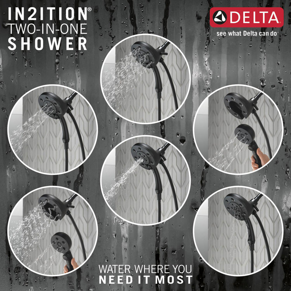 Douche Delta Universal H2Okinetic In2ition 2-en-1 à 4 réglages - 58472