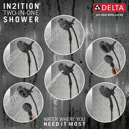 Douche Delta Universal H2Okinetic In2ition 2-en-1 à 4 réglages - 58472