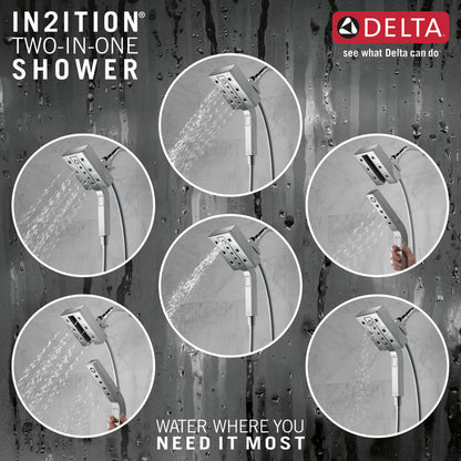 Douche Delta Universal Showering H2Okinetic In2ition deux-en-un à 4 réglages - 58473