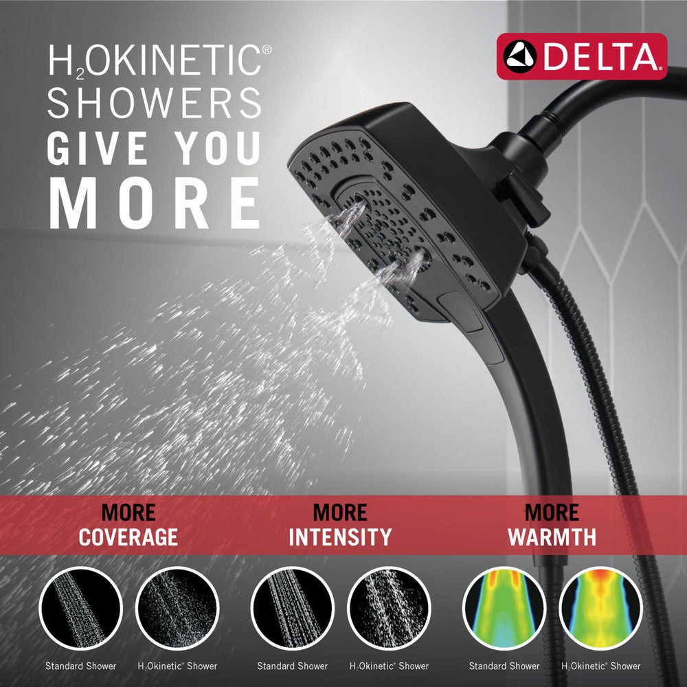 Douche deux-en-un Delta Universal Showering H2Okinetic In2ition à 5 réglages - 58474