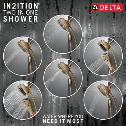 Douche deux-en-un Delta Universal Showering H2Okinetic In2ition à 5 réglages - 58474