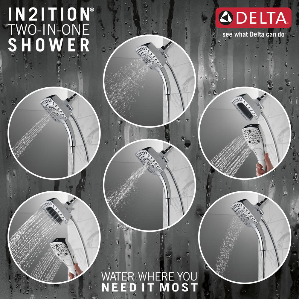 Douche deux-en-un Delta Universal Showering H2Okinetic In2ition à 5 réglages - 58474