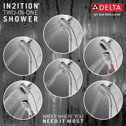 Douche deux-en-un Delta Universal Showering H2Okinetic In2ition à 5 réglages - 58474