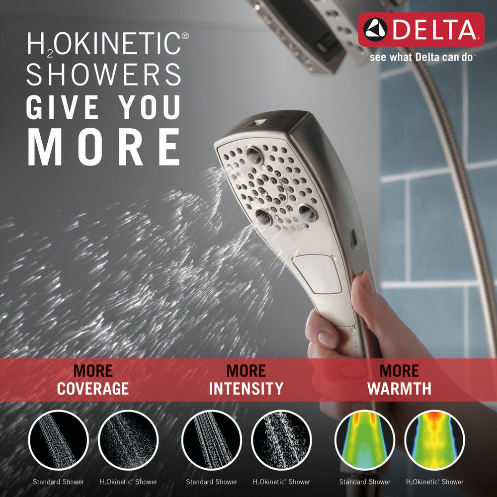 Douche deux-en-un Delta Universal Showering H2Okinetic In2ition à 5 réglages - 58474
