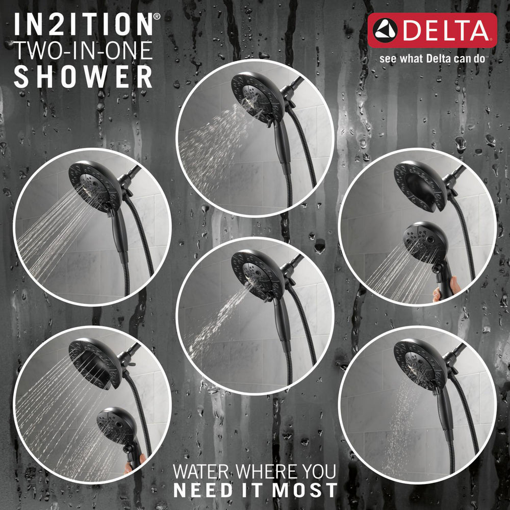 Douche H2Okinetic In2ition 5 fonctions deux-en-un Delta Universal Showering - 58480