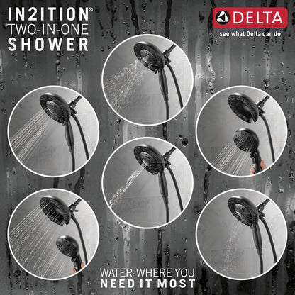 Douche H2Okinetic In2ition 5 fonctions deux-en-un Delta Universal Showering - 58480