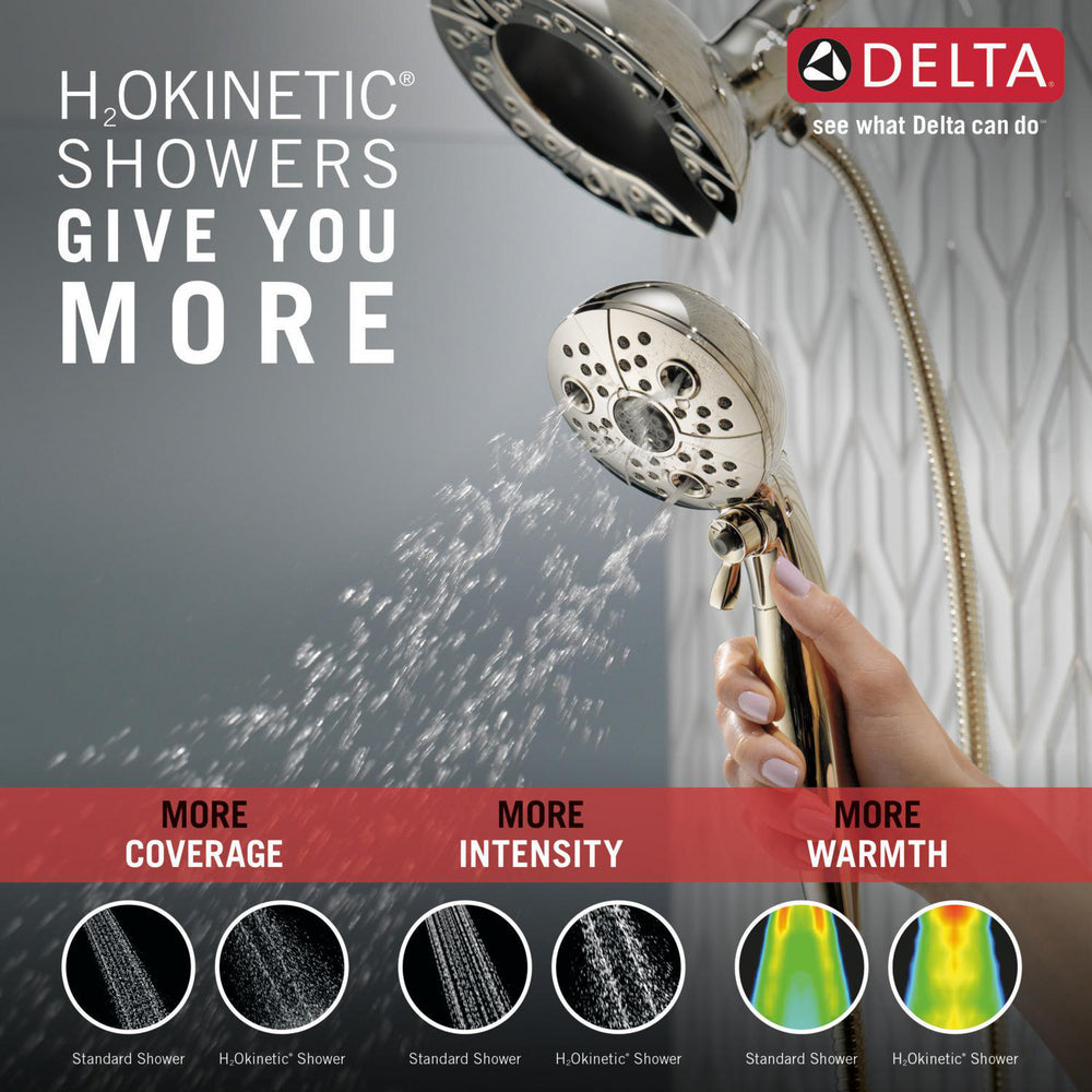 Douche H2Okinetic In2ition 5 fonctions deux-en-un Delta Universal Showering - 58480