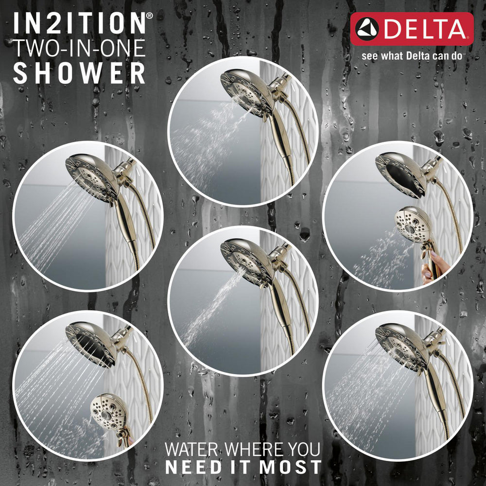 Douche H2Okinetic In2ition 5 fonctions deux-en-un Delta Universal Showering - 58480