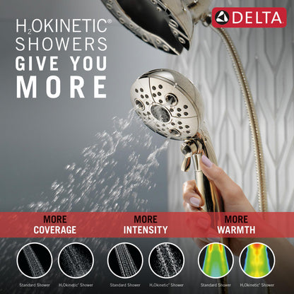Douche H2Okinetic In2ition 5 fonctions deux-en-un Delta Universal Showering - 58480