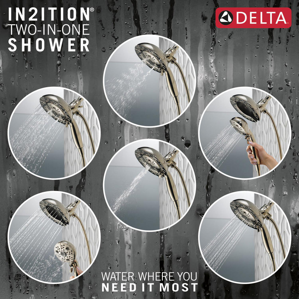 Douche H2Okinetic In2ition 5 fonctions deux-en-un Delta Universal Showering - 58480