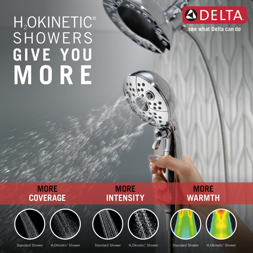 Douche H2Okinetic In2ition 5 fonctions deux-en-un Delta Universal Showering - 58480