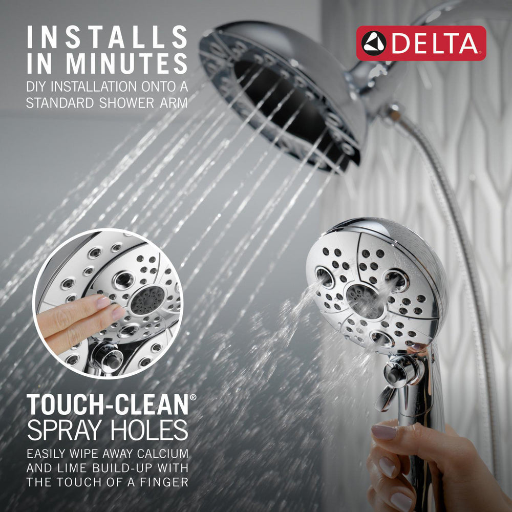 Douche H2Okinetic In2ition 5 fonctions deux-en-un Delta Universal Showering - 58480