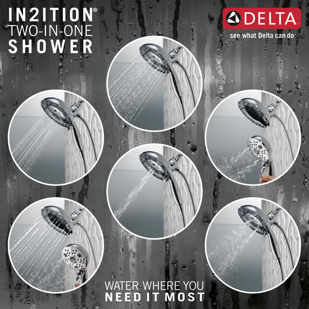 Douche H2Okinetic In2ition 5 fonctions deux-en-un Delta Universal Showering - 58480