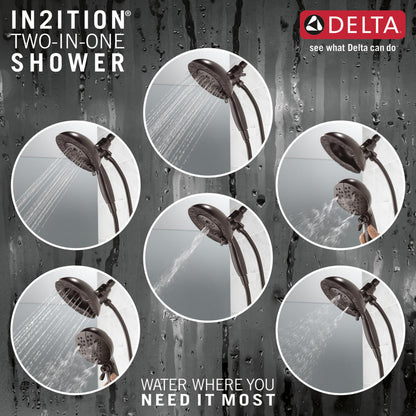 Douche H2Okinetic In2ition 5 fonctions deux-en-un Delta Universal Showering - 58480