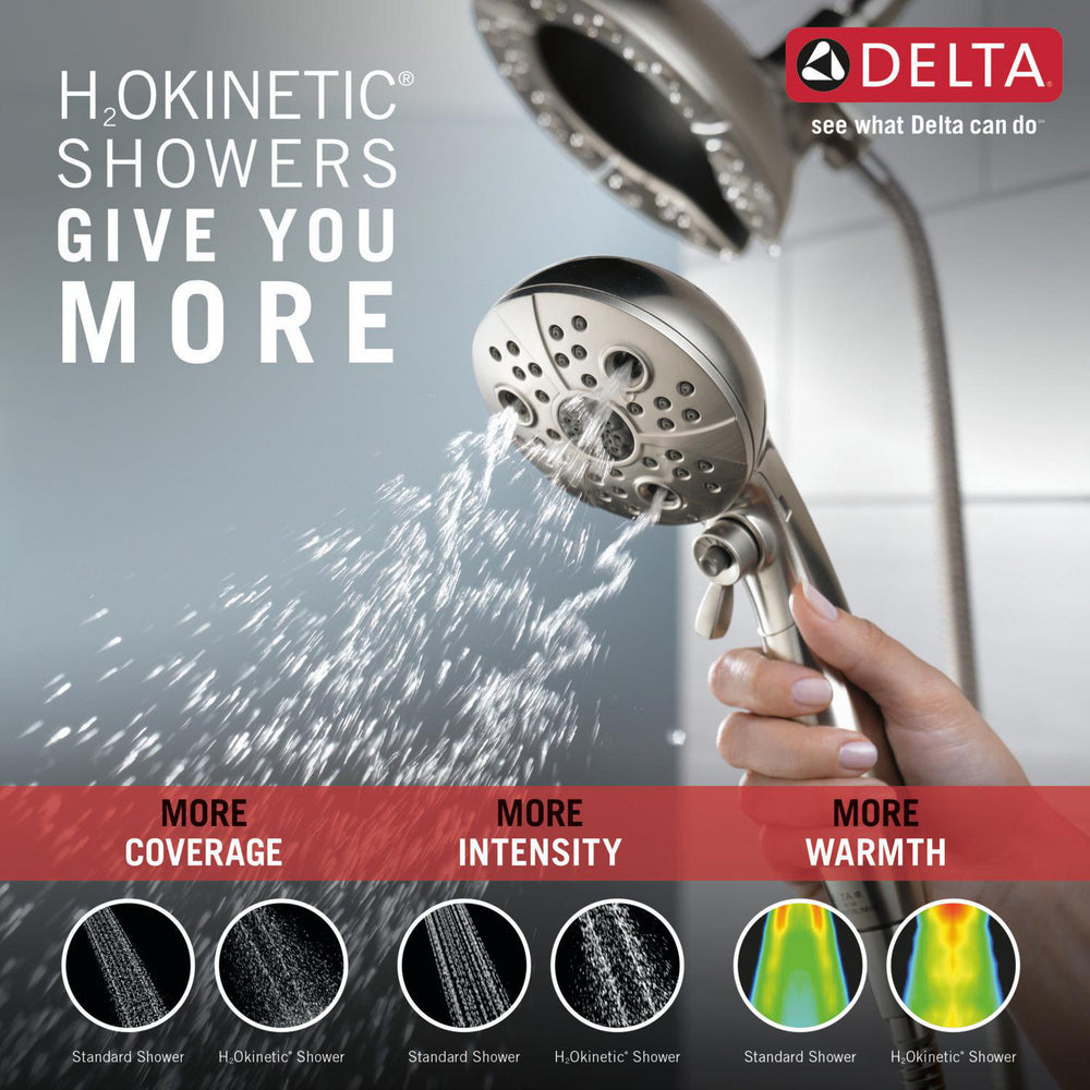 Douche H2Okinetic In2ition 5 fonctions deux-en-un Delta Universal Showering - 58480