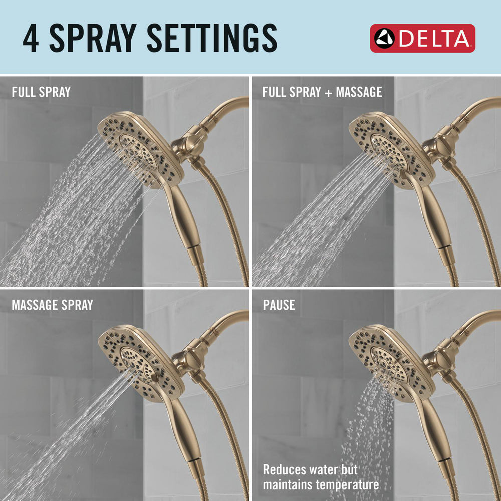 Douche Delta Universal Showering In2ition deux-en-un 6,6 L/min 4 réglages - 58498