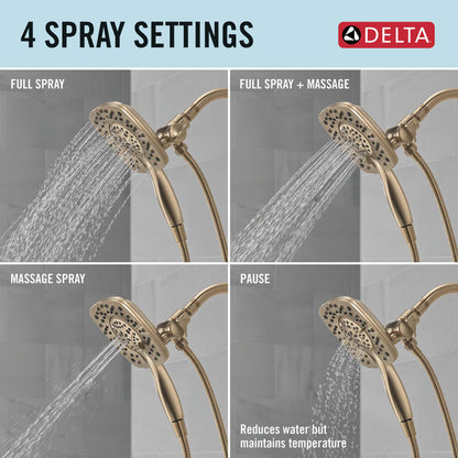 Douche Delta Universal Showering In2ition deux-en-un 6,6 L/min 4 réglages - 58498