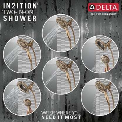 Douchette de douche deux-en-un In2ition 4 réglages 6,6 L/min Delta Universal Showering - 58499