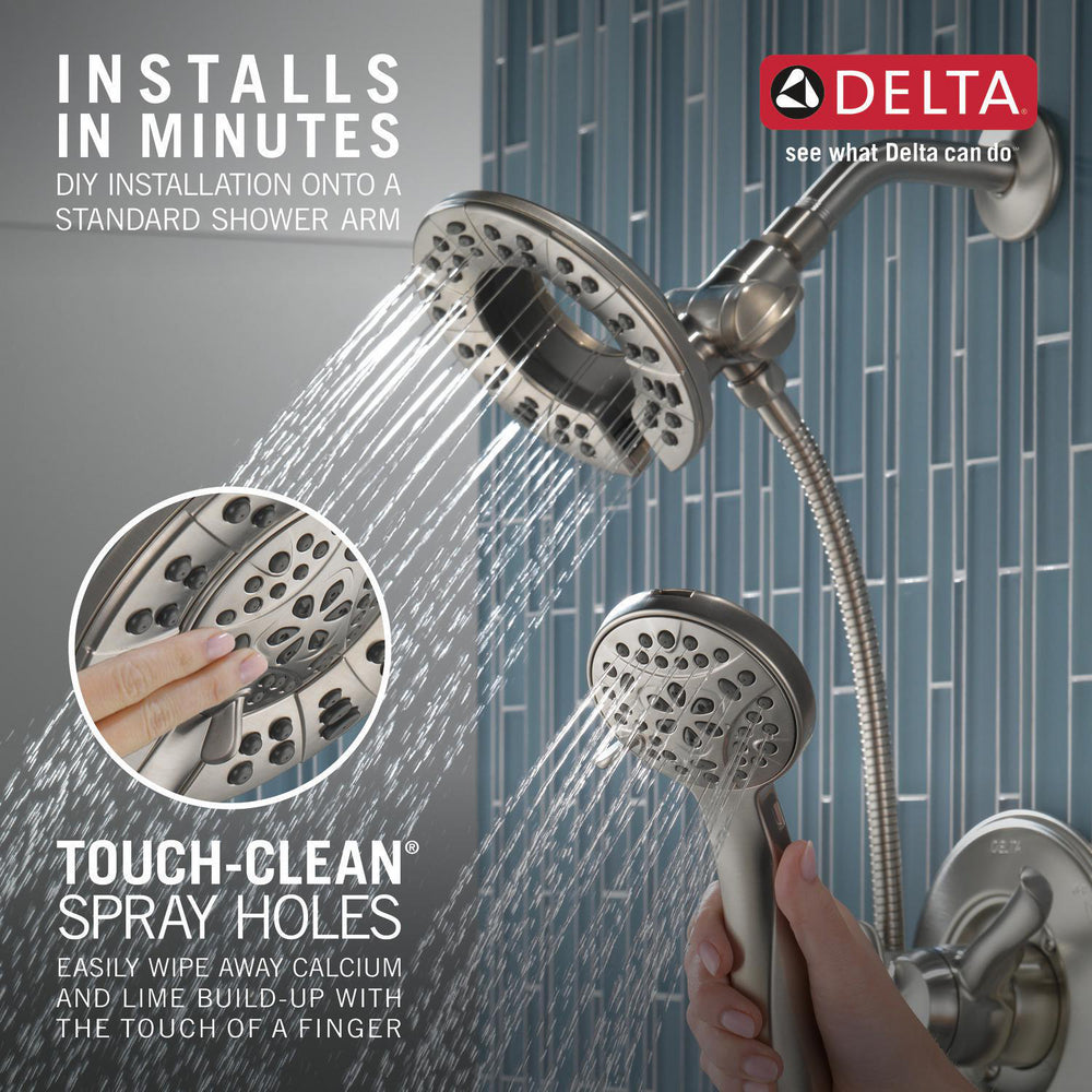 Douchette de douche deux-en-un In2ition 4 réglages 6,6 L/min Delta Universal Showering - 58499