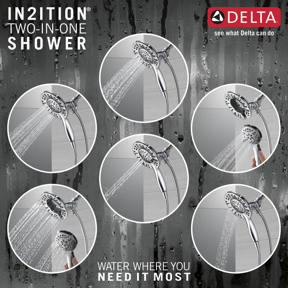 Douchette de douche deux-en-un In2ition 4 réglages 6,6 L/min Delta Universal Showering - 58499